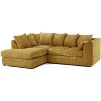 New Luxor Silver 2 Seater Soft Jumbo Cord Sofa | Soft 2 Seater Luxury Jumbo Cord Settee (Silver, 2 Seater)