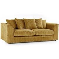 New Luxor Coffee 2 Seater Soft Jumbo Cord Sofa | Soft 2 Seater Luxury Jumbo Cord Settee (Coffee, 2 Seater)