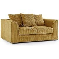 New Luxor chocolate Fabric 2 Seater Sofa | Soft Jumbo Cord Living Room Sofas (Chocolate, 2 Seater)