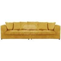 New Luxor Cream 2 Seater Soft Jumbo Cord Sofa | Soft 2 Seater Luxury Jumbo Cord Settee (Cream, 2 Seater)