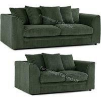 Luxor Jumbo Cord 3 + 2 Fabric Sofa Suite