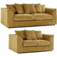 Luxor Jumbo Cord 3 + 2 Fabric Sofa Suite