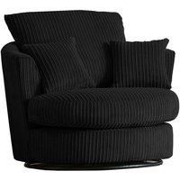 Luxor Jumbo Cord Fabric Single Seater 360 Degree Swivel Chair Sofa Accessory