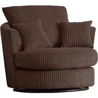 Luxor Jumbo Cord Fabric Single Seater 360 Degree Swivel Chair Sofa Accessory
