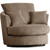 Luxor Jumbo Cord Fabric Single Seater 360 Degree Swivel Chair Sofa Accessory