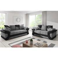 Dino Large Fabric Sofa Suite - Scatter 3 Seater and 2 Seater