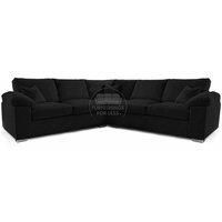 Furnishings For Less UK Pink Corner Sofa | Brooklyn Heather Plush Velvet 4 Seater L Shaped Corner Sofa Full Foam seating LH (Pink, Left Hand Facing)