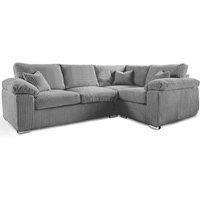 Furnishings For Less UK Brooklyn Grey 3 + 2 Sofa Suite Seater Sofa Plush Velvet Full Foam seating Scatter Back (Grey, Sofa Suite (3+2 Sofa Set))