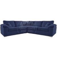 Furnishings For Less UK Gold Corner Sofa | Brooklyn Mustard Plush Velvet 4 Seater L Shaped Corner Sofa Full Foam seating LH (Gold, Left Hand Facing)