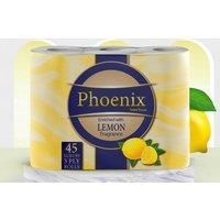 45 Lemon Fragranced Toilet Rolls - 3 Ply & Quilted