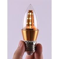 4PCS E14 LED Bulb 5W Light Candle Aluminum AC220V 360bright Replace Chandelier Desk Lamp Power Saving Warm White Cool White