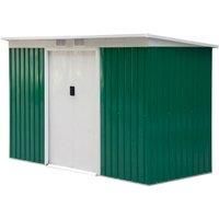 Corrugated Steel Garden Shed With A Floor Foundation In 2 Colours - Green