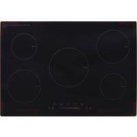 Montpellier INT750 75cm 5 Zone Induction Hob in Black Glass Heat Boost