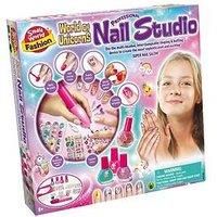 Small World Unicorn Nail Studio Kit Childrens Fashion Creative Arts Craft Set