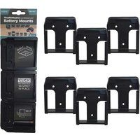 StealthMounts Battery Holders for Makita XGT | Cordless Battery Mount for Makita 40v Power Tools | 6 Pack | Black Battery Organizers for Makita