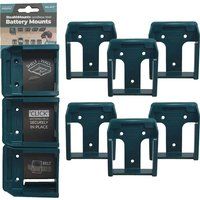 Stealth Mounts 6 Pack Battery Mounts For Makita 40V XGT Batteries Blue