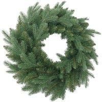 National Tree Mulberry Unfrosted 18" Wreath With Warm White Led Battery Lights