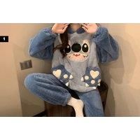 Lilo & Stitch Inspired Hooded Cosy Loungewear Set - 5 Designs! - Black