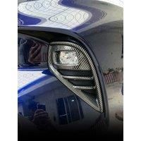 Carbon Fiber Exterior Front Fog Light Lamp Cover Trims For Toyota Highlander Kluger 2020-2024 ABS