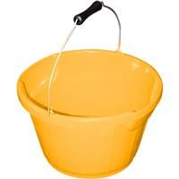 Red Gorilla Plas Shallow Bucket 10L in Yellow Polymer