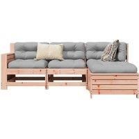 4 Piece Garden Sofa Set Solid Wood Douglas Fir