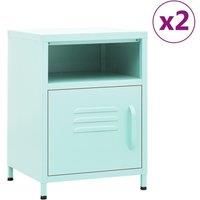 Nightstands 2 pcs Mint 35x35x51 cm Steel
