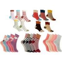 Women'S Wool-Blend Thick Socks - 5 Pairs! - Black