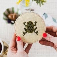 Cotton Clara Frog Cross Stitch Kit