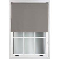 Dark Grey Blackout Roller Blinds - Trimmable Window Shade for Home and Office