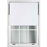 White Blackout Roller Blinds - Trimmable Window Shade for Home and Office