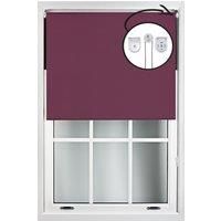 Aubergine Blue Blackout Roller Blinds with Metal Fittings - Trimmable Window Shade