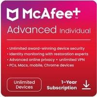 MCAFEE Plus Advanced Individual - 1 year for unlimited devices (download)