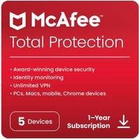 MCAFEE Total Protection - 1 year (auto-renewal) for 5 devices (download)
