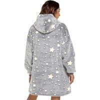 Oversized Glow In The Dark Blanket Hoodie In 3 Colours - Pink