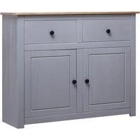 Sideboard Grey 93x40x80 cm Solid Pinewood Panama Range