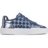 DKNY Women/'s Bradley-Lace Up Sneaker Everyday Cushioned Insole Footwear, Celeste, 8 UK