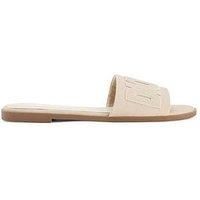 DKNY Women/'s Willow-Flat Slide Everyday Cushioned Insole Footwear Sandal, Hemp, 8 UK