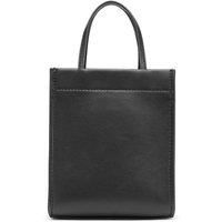 DKNY Women Carter Mini Tote Crossbody Handbag, Black/Silver, Small