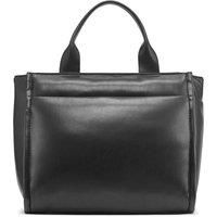DKNY Women/'s Hadlee Medium Faux Leather Tote, Black/Black, One Size