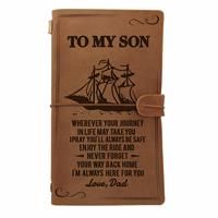 Personalized Leather Notebook for Daughter, Engraved Antique Handmade
