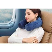Twistable Memory Foam Travel Pillow In 2 Colours - Blue