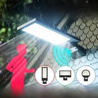 LED Solar Street Lamp Dusk to Dawn Light Sense Auto On/Off PIR Motion Sensing with Remote USB/Solar