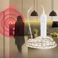 LED Closet Light Strip Under Cabinet Lamp Bar PIR Motion Sensor Auto On/Off 5V Stairs Kitchen