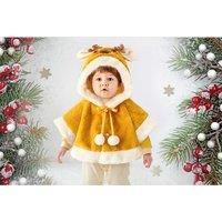 Toddlers' Christmas Reindeer Cape - In 4 Fun Colours! - Black