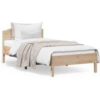 Bed Frame without Mattress 100x200 cm Solid Wood Pine