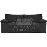 Delta Large Fabric 3 Seater Sofa With Padded Arms Jumbo Cord