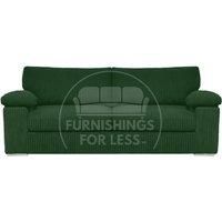 Delta Large Fabric 3 Seater Sofa With Padded Arms Jumbo Cord