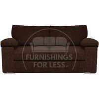 Delta Large Fabric 2 Seater Sofa With Padded Arms Jumbo Cord