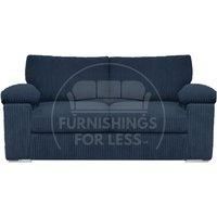 Delta Large Fabric 2 Seater Sofa With Padded Arms Jumbo Cord
