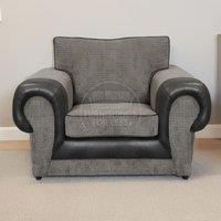 Portland Armchair Single Seater Rolled Arms Chesterfield Fabric and Leather